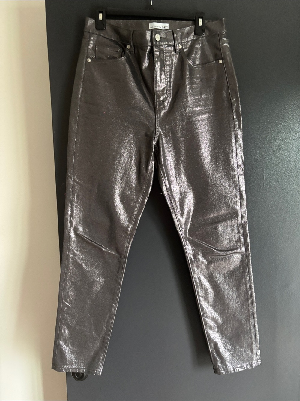 Women’s metallic jeans